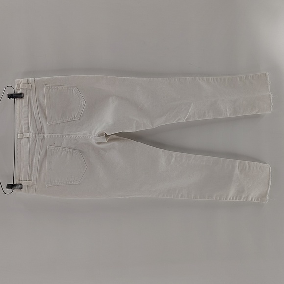 d. Jeans White Raw Hem Skinny Size 4 Stretch Mid Rise - Picture 5 of 5